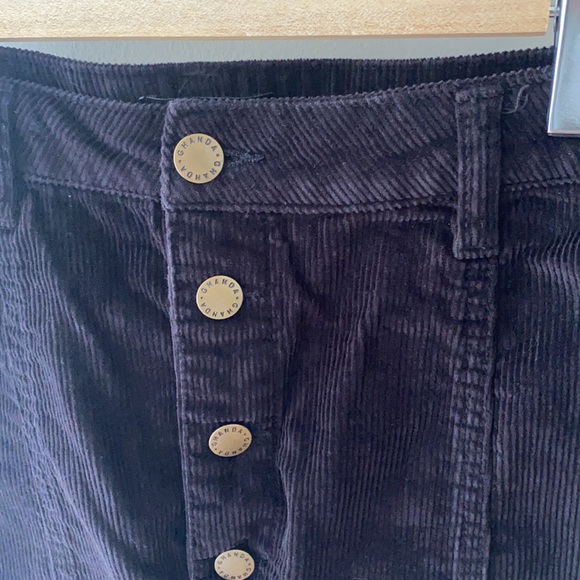 Black corduroy jean skirt - Picture 2 of 3